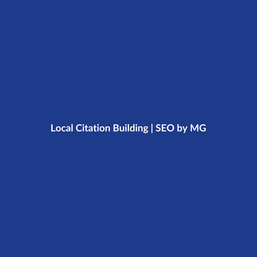 Local Citation Building by SEO by MG