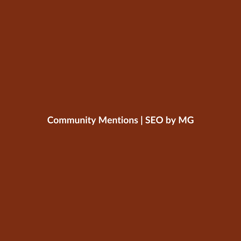 Community Mentions by SEO by MG