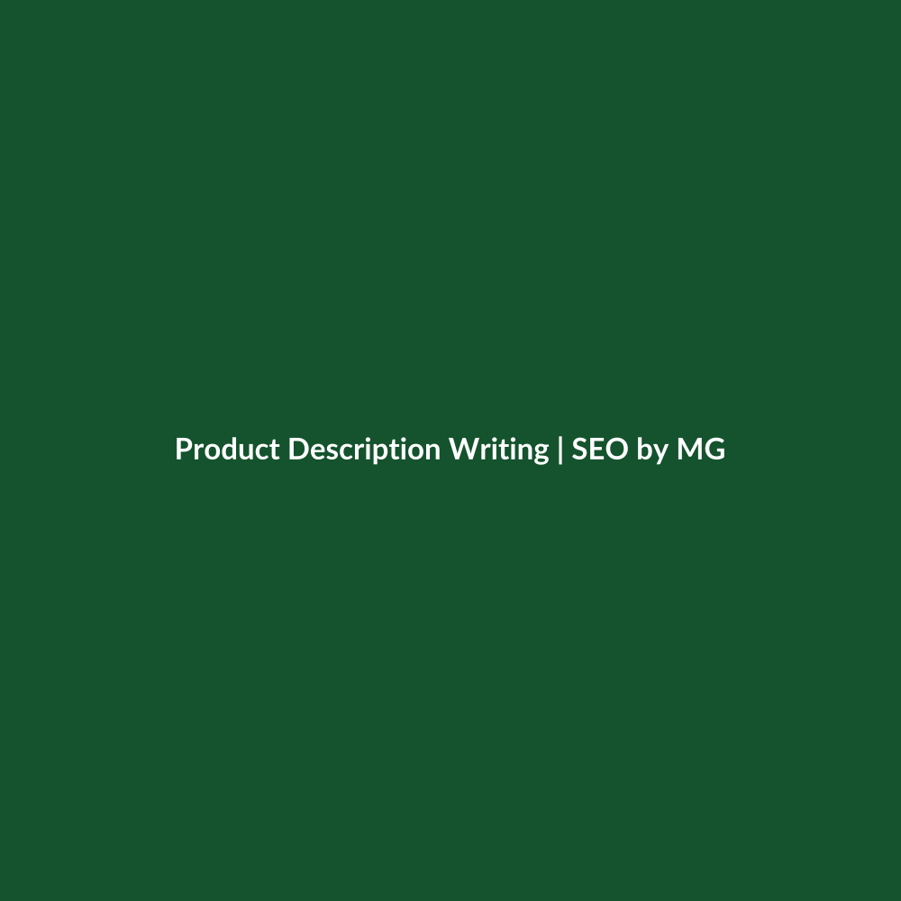 Product Description Writing by SEO by MG