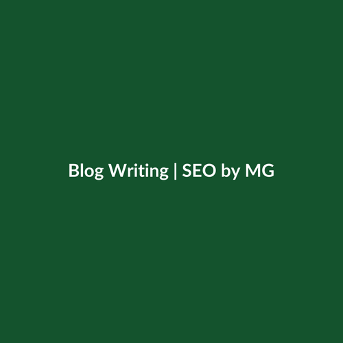 Blog Writing by SEO by MG