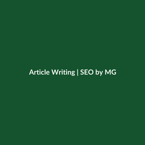 Article Writing by SEO by MG