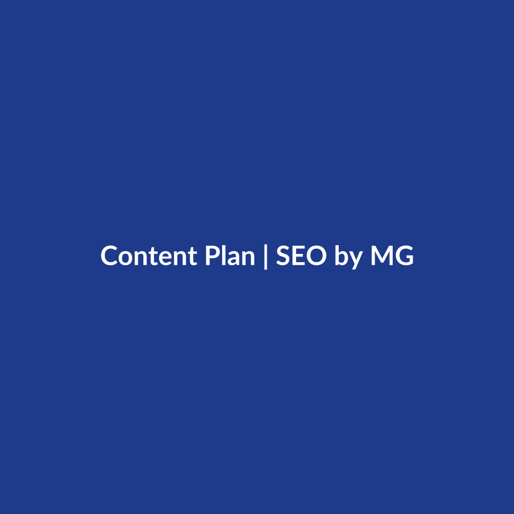 Content Plan by SEO by MG