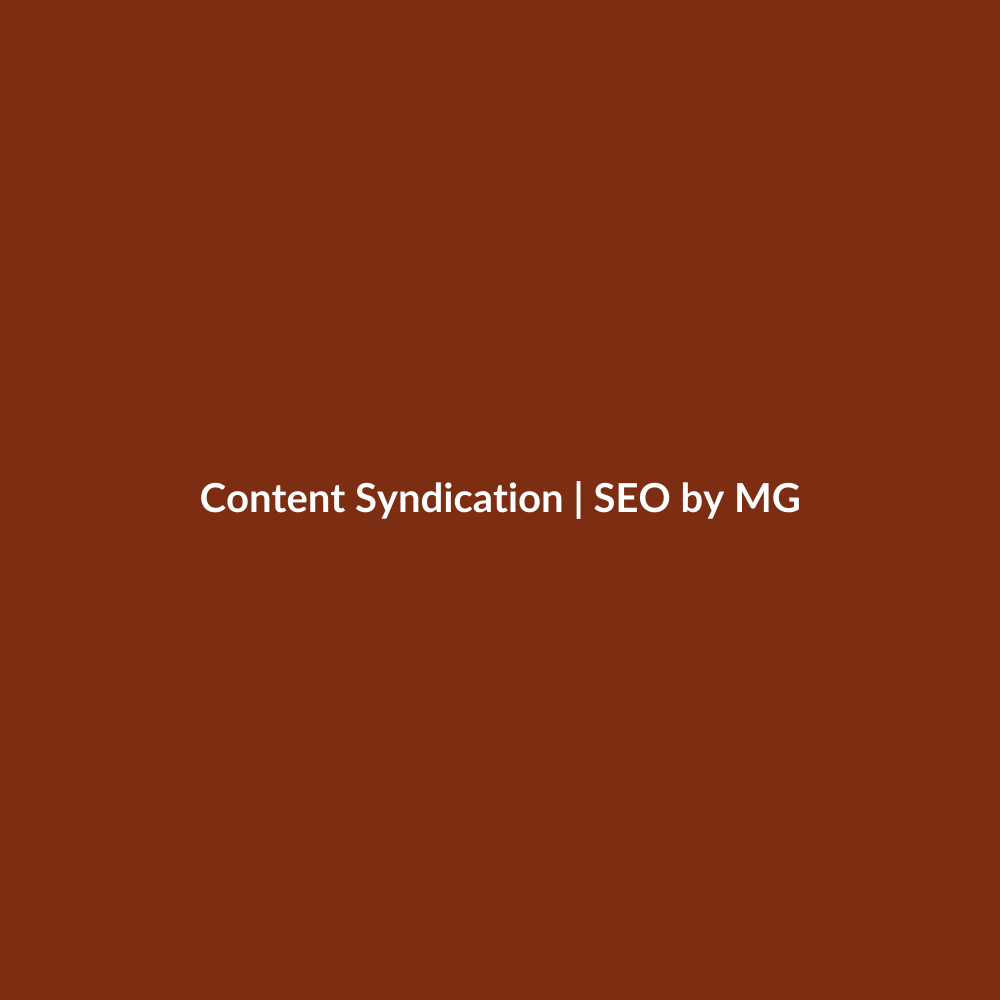 Content Syndication by SEO by MG